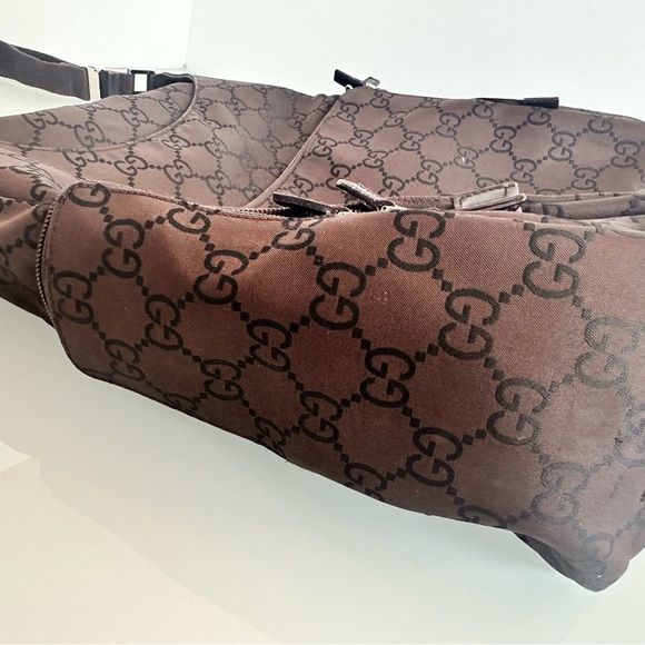 Gucci GG Monogram Nylon Brown Bag - Picture 5 of 11